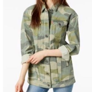 LEVI'S Cotton Oversized Camo Trucker Jacket Medium